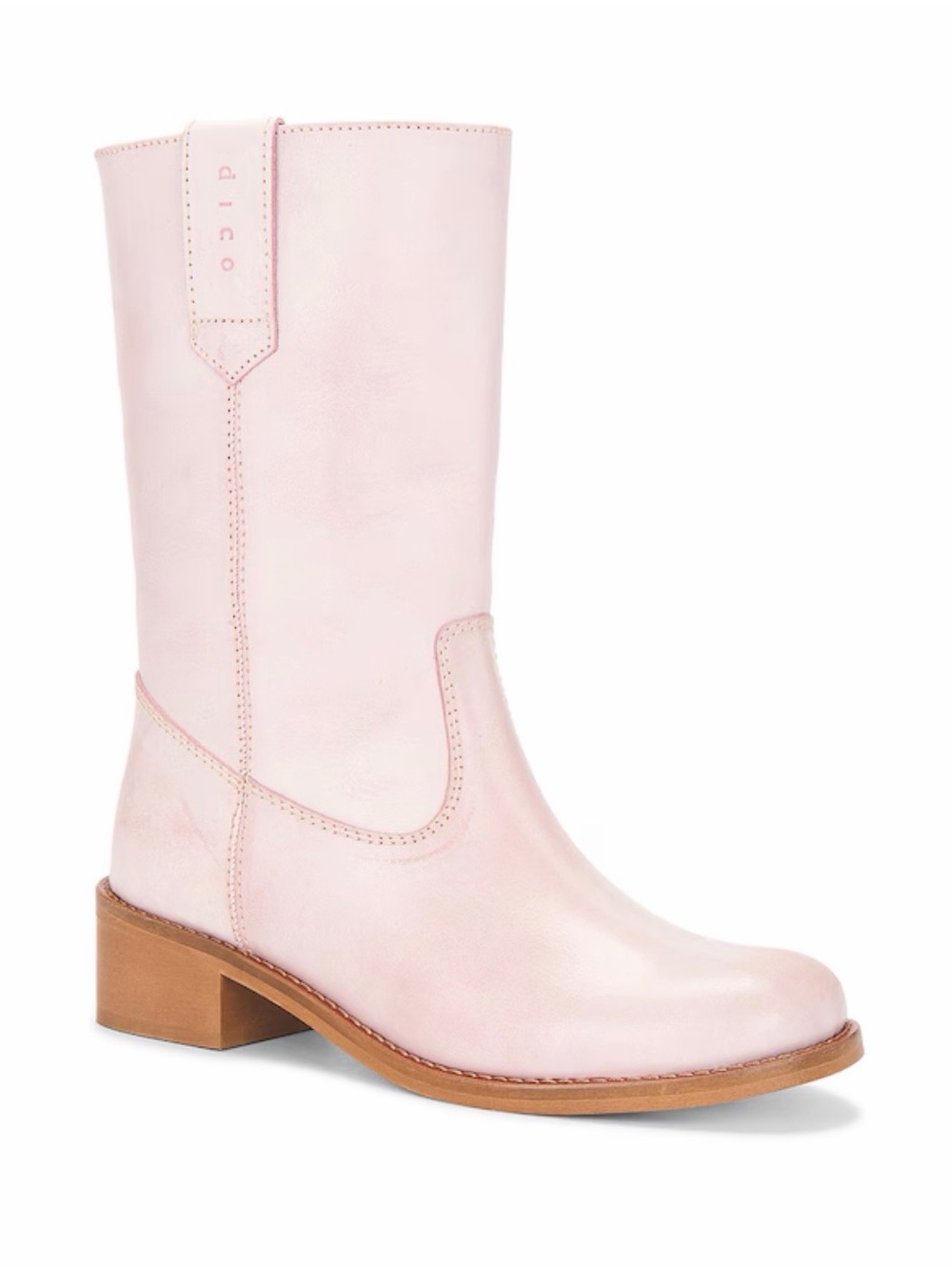 Julia Gaucho Boot in Pink Escovado - Picture 2 of 11